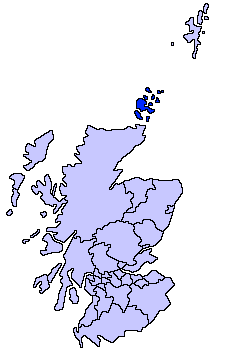 Ligging van Orkney in Skotland