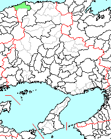 浜坂町の県内位置図