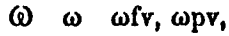 Oméga latin utilisé en 1860 dans une grammaire muscogee de Henry Frieland Buckner.