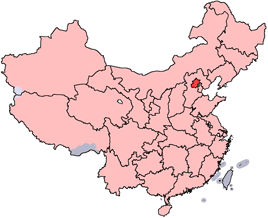 Location in China