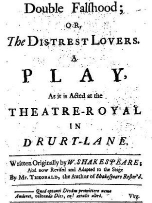 <i>Double Falsehood</i> 1727 play