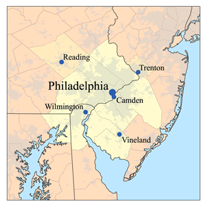 Delaware Valley Metropolitan area in the United States