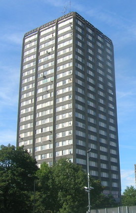 <span class="mw-page-title-main">Grenfell Tower</span> Residential building in London ravaged by fire in 2017