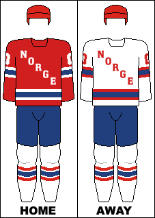 Landslagets hjemme- og bortedrakter som ble brukt fra 1973 til 1977.