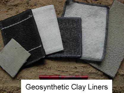 Different types of fabric used for geosynthetic clay liners. GCLS1.jpg