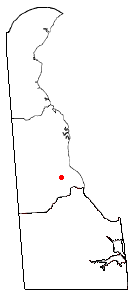 Location of Frederica, Delaware