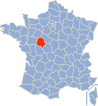 Poloha Indre-et-Loire vo Francúzsku