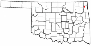 <span class="mw-page-title-main">Bernice, Oklahoma</span> Town in Oklahoma, United States