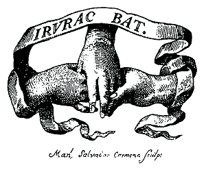 Emblema de la Reial Societat Bascongada d'Amics del País amb el lema «Irurac bat» (Les tres, una)