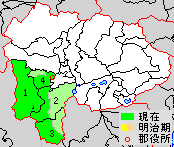 Lokasi Minamikoma di Prefektur Yamanashi