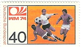 Speciale postzegel voor het WK 1974