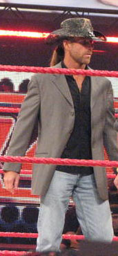 Shawn Michaels did not appear in the main event as advertised, owing to a severe back injury that resulted in his first retirement after the following month's WrestleMania XIV. Shawn-Michaels-on-RAW-08.jpg