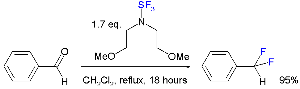 Reacció amb trifluorur de bis(2-metoxietil)aminosulfur