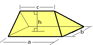 <span class="mw-page-title-main">Wedge (geometry)</span> Polyhedron defined by two triangles and three trapezoid faces