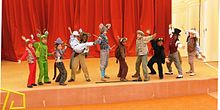 Finale of an American performance of Aesop's Fables. Children's Aesop.JPG