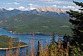 Great Northern Mountain beyond Emery Bay of Hungry Horse Reservoir