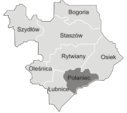 Location of Gmina Połaniec