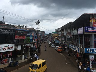 Thiruvambady Town in Kerala, India