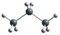 Ball and stick model of trisilane