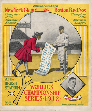 <span class="mw-page-title-main">1912 World Series</span> 1912 Major League Baseball championship series