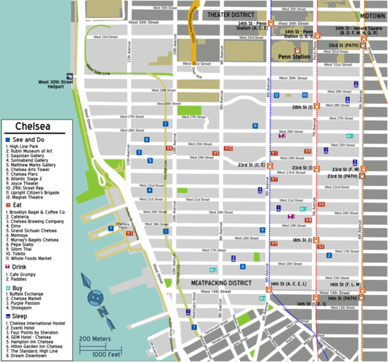 Map of Manhattan/Chelsea