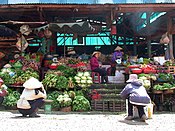 A green grocer in Vietnam