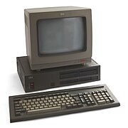 IBM JX computer sitting at a slight angle