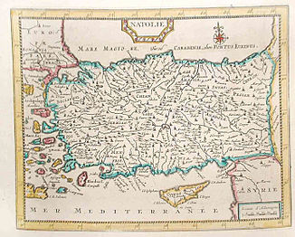 Χάρτης της Τουρκίας και της Κύπρου, 1719