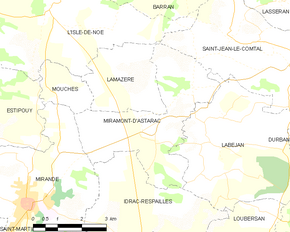 Poziția localității Miramont-d'Astarac