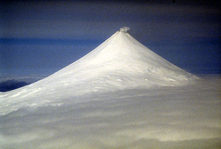 11. Mount Shishaldin on Unimak Island is the highest summit of the Aleutian Islands.
