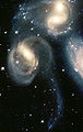 Detail of the quintet in a photo by Hubble Space Telescope, 1998–99. Credits: NASA/ESA.