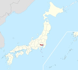 Kaart van Japan met Tokyo gemarkeerd