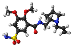 Veralipride molecule ball.png