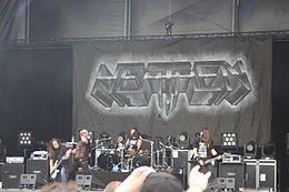 Heathen performing at Hellfest 2013