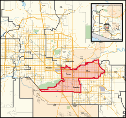 Map of Arizona's 4th congressional district