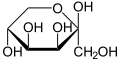 de: Struktur von beta-D-Tagatopyranose (Haworth-Schreibweise); en: Structure of beta-D-tagatopyranose (Haworth projection)