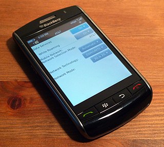 <span class="mw-page-title-main">BlackBerry Storm</span> Defunct touchscreen smartphone