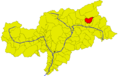 Collocatio finium municipii in Provincia Bauzanensi.