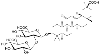 <span class="mw-page-title-main">Glycyrrhizin</span> Main sweet-tasting constituent of liquorice