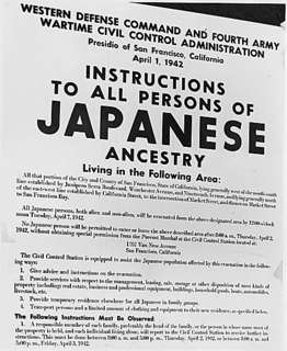 Executive Order 9066 1942 U.S. presidential executive order which authorized internment of Japanese-Americans