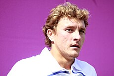 Denis Istomin in men's tennis singles. Istomin-Olympic-Games-2012.JPG