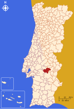 15 January: A magnitude 4.9 earthquake felt across large areas of Portugal was centered in Arraiolos (in red) LocalArraiolos.svg