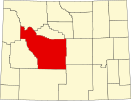 Localização do Condado de Fremont (Wyoming)