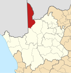 Location in the Northern Cape