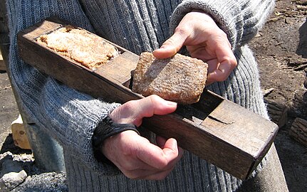 Blocks of maple sugar