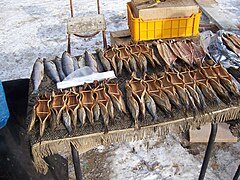 Baikal omul at market