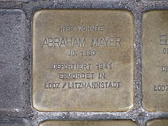 Stolperstein Abraham Mayer, 1, Friedrich-Ebert-Straße 35, Worms.jpg