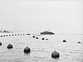 HMS Rogate, a Royal Navy "gate vessel" designed to open and close the boom and nets at Portsmouth Harbour during World War II.