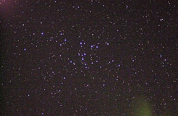 某位在國際太空站上的太空人拍攝的后髮星團。