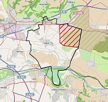 Carte du territoire communal de Balan.